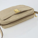 Salvatore Ferragamo Vala Shoulder Bag Suede Beige Gold Auth BA7057-6