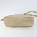 Salvatore Ferragamo Vala Shoulder Bag Suede Beige Gold Auth BA7057-5