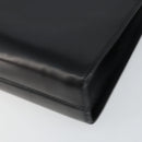 Salvatore Ferragamo Gancini Chain Shoulder Bag Leather Black Gold Auth BA7058-15