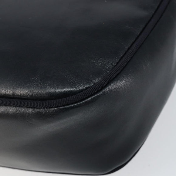 Salvatore Ferragamo Vala Shoulder Bag Leather Navy Gold Auth BA7059