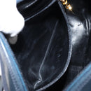 Salvatore Ferragamo Vala Shoulder Bag Leather Navy Gold Auth BA7059-21