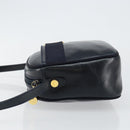 Salvatore Ferragamo Vala Shoulder Bag Leather Navy Gold Auth BA7059-4