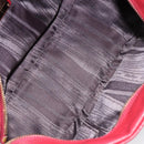 Salvatore Ferragamo Gancini Hand Bag Leather Red Gold Auth BA7062-11