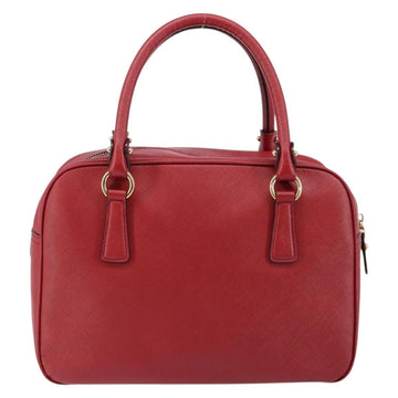 Salvatore Ferragamo Gancini Hand Bag Leather Red Gold Auth BA7062 - 0