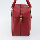 Salvatore Ferragamo Gancini Hand Bag Leather Red Gold Auth BA7062-4