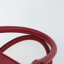 Salvatore Ferragamo Gancini Hand Bag Leather Red Gold Auth BA7062-14