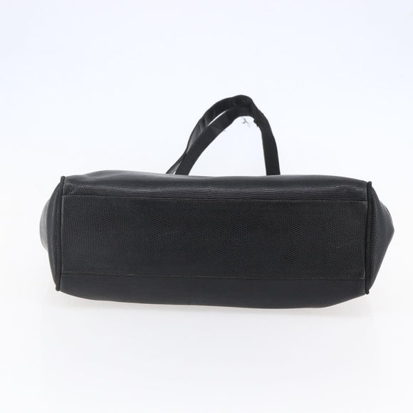 Salvatore Ferragamo Vala Shoulder Bag Leather Black Gold Auth BA7064