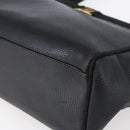 Salvatore Ferragamo Vala Shoulder Bag Leather Black Gold Auth BA7064-10