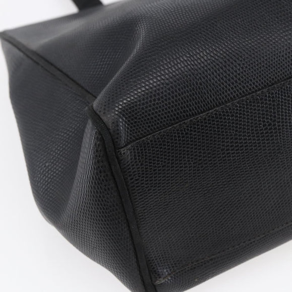 Salvatore Ferragamo Vala Shoulder Bag Leather Black Gold Auth BA7064