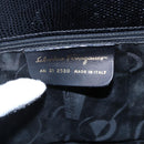 Salvatore Ferragamo Vala Shoulder Bag Leather Black Gold Auth BA7064-12