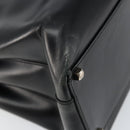 Salvatore Ferragamo Gancini Tote Bag Leather Black Silver Auth BA7066-16