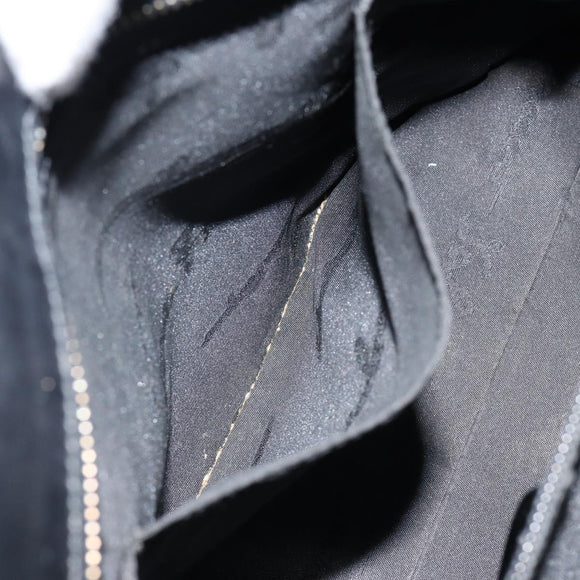 Salvatore Ferragamo Gancini Tote Bag Leather Black Silver Auth BA7066