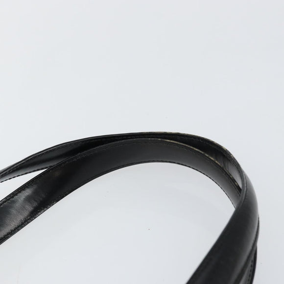 Salvatore Ferragamo Gancini Tote Bag Leather Black Silver Auth BA7066