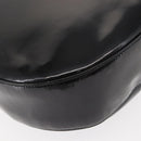 Salvatore Ferragamo Gancini Shoulder Bag Enamel Black Silver Auth BA7067-15