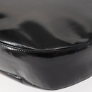 Salvatore Ferragamo Gancini Shoulder Bag Enamel Black Silver Auth BA7067-16