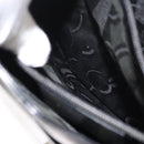 Salvatore Ferragamo Gancini Shoulder Bag Enamel Black Silver Auth BA7067-20