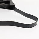 Salvatore Ferragamo Gancini Shoulder Bag Enamel Black Silver Auth BA7067-7