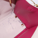 Salvatore Ferragamo Gancini Hand Bag Leather 2way Beige Gold Auth BA7068-11