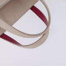 Salvatore Ferragamo Gancini Hand Bag Leather 2way Beige Gold Auth BA7068-7