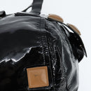 Chloe Audra Tote Bag Enamel Black Gold Auth BA7069-14