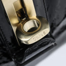 Chloe Audra Tote Bag Enamel Black Gold Auth BA7069-10