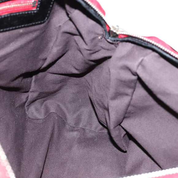 Chloe Audra Tote Bag Enamel Black Gold Auth BA7069