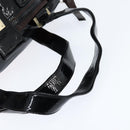 Chloe Audra Tote Bag Enamel Black Gold Auth BA7069-7