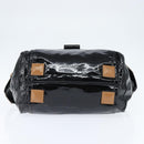 Chloe Audra Tote Bag Enamel Black Gold Auth BA7069-5