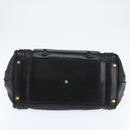 Chloe Alice Hand Bag Leather 2way Black Gold Auth BA7070-5