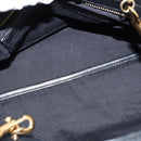 Chloe Alice Hand Bag Leather 2way Black Gold Auth BA7070-11