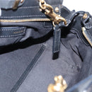 Chloe Alice Hand Bag Leather 2way Black Gold Auth BA7070-20