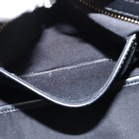 Chloe Alice Hand Bag Leather 2way Black Gold Auth BA7070