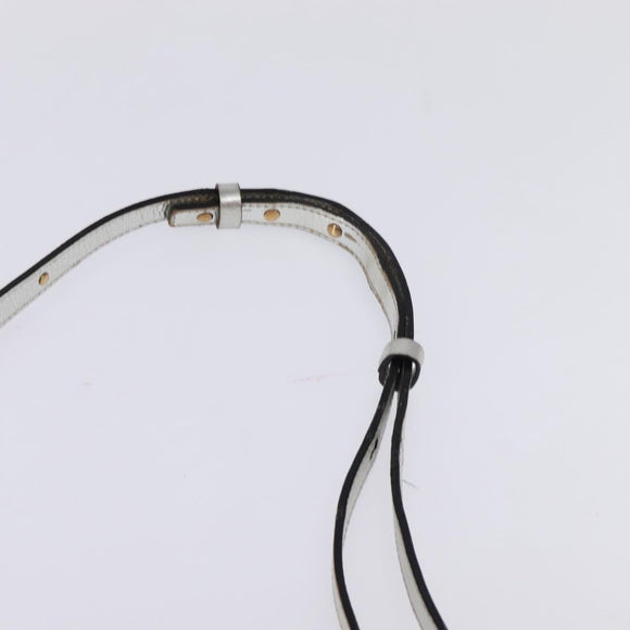 Chloe Etel Hand Bag Leather 2way Silver Gold Auth BA7071