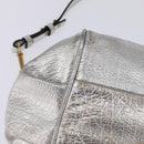 Chloe Etel Hand Bag Leather 2way Silver Gold Auth BA7071-15