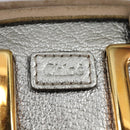 Chloe Etel Hand Bag Leather 2way Silver Gold Auth BA7071-18