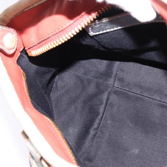 Chloe Etel Hand Bag Leather 2way Silver Gold Auth BA7071