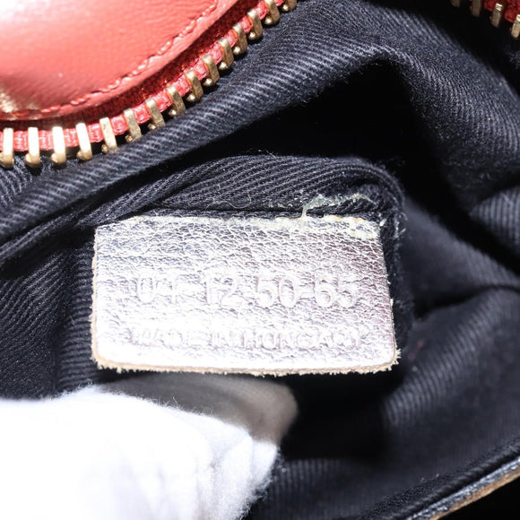 Chloe Etel Hand Bag Leather 2way Silver Gold Auth BA7071