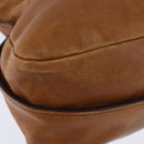 Chloe Margaret Hand Bag Leather 2way Brown Gold Auth BA7073-17