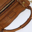Chloe Margaret Hand Bag Leather 2way Brown Gold Auth BA7073-6
