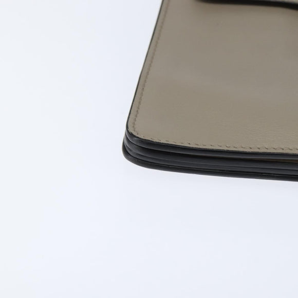 Chloe Fay Shoulder Bag Suede Leather Gray Gold Auth BA7076