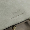 Chloe Fay Shoulder Bag Suede Leather Gray Gold Auth BA7076-17