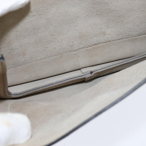 Chloe Fay Shoulder Bag Suede Leather Gray Gold Auth BA7076