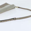 Chloe Fay Shoulder Bag Suede Leather Gray Gold Auth BA7076-7