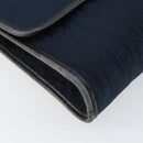 Christian Dior Trotter Canvas Shoulder Bag Navy Gold Auth BA7078-14