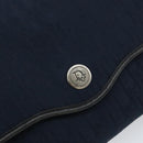 Christian Dior Trotter Canvas Shoulder Bag Navy Gold Auth BA7078-17