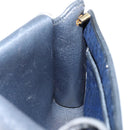 Christian Dior Trotter Canvas Shoulder Bag Navy Gold Auth BA7078-19