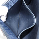 Christian Dior Trotter Canvas Shoulder Bag Navy Gold Auth BA7078-12