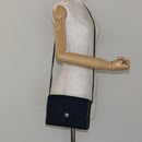 Christian Dior Trotter Canvas Shoulder Bag Navy Gold Auth BA7078-21