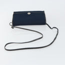 Christian Dior Trotter Canvas Shoulder Bag Navy Gold Auth BA7078-7