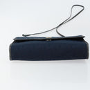 Christian Dior Trotter Canvas Shoulder Bag Navy Gold Auth BA7078-5